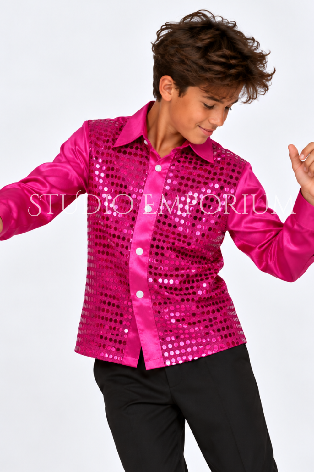 Sequin Collar Shirt