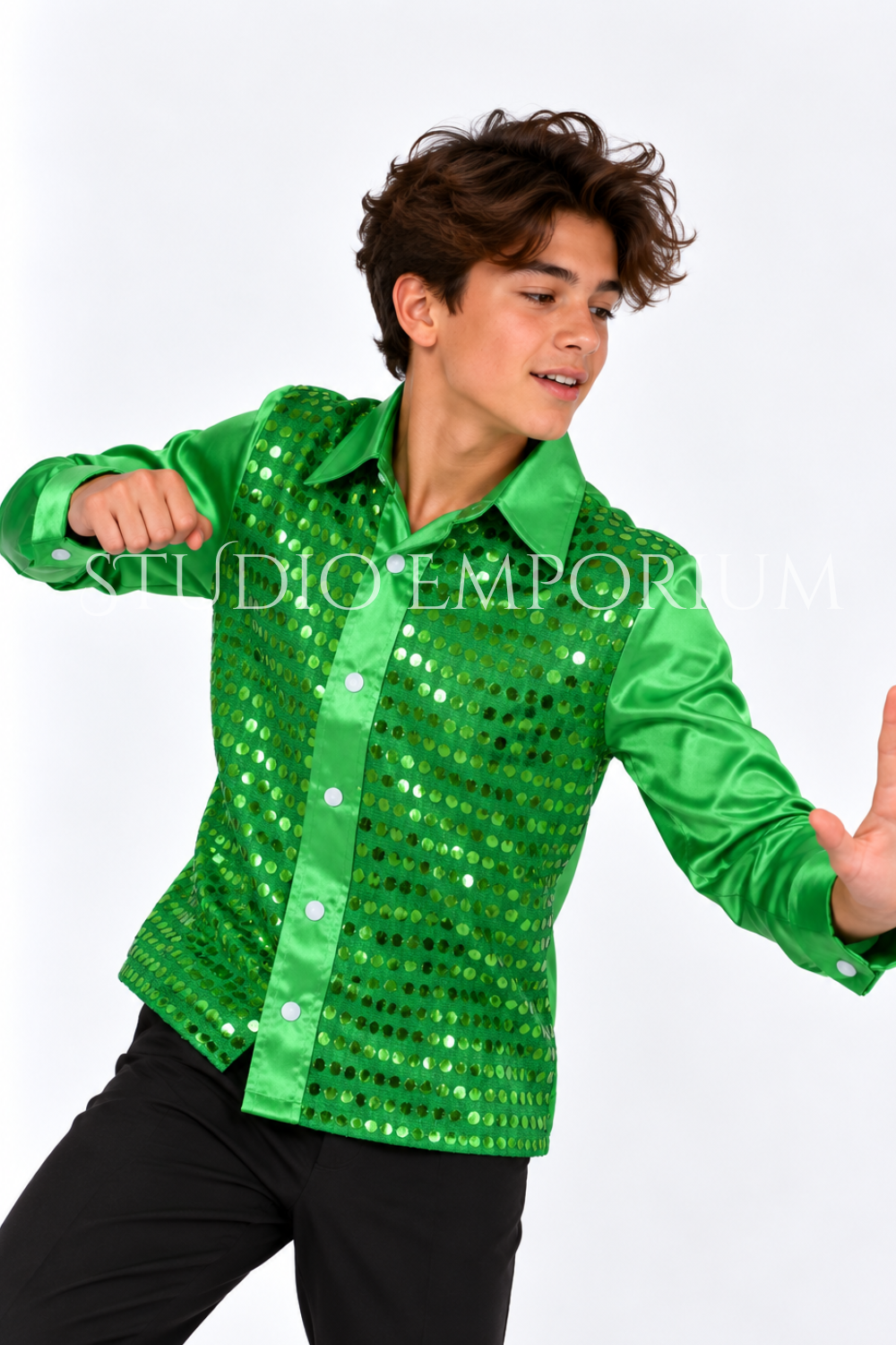 Sequin Collar Shirt