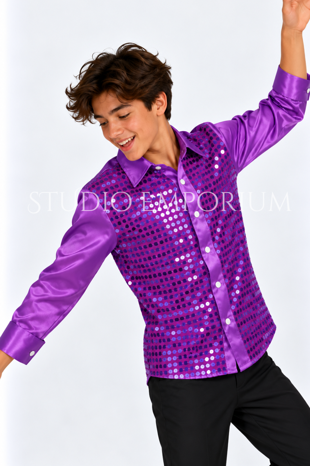 Sequin Collar Shirt