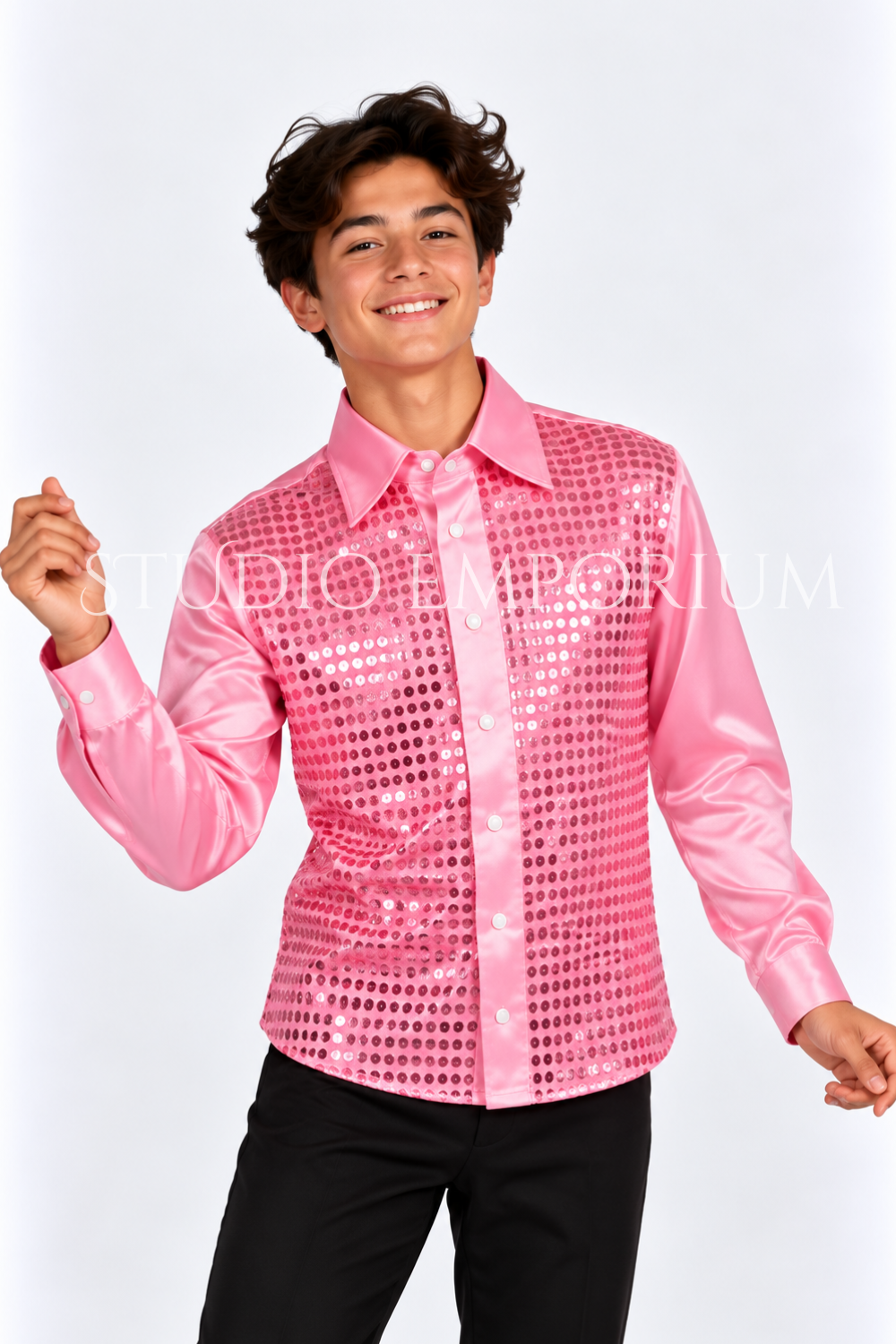 Sequin Collar Shirt