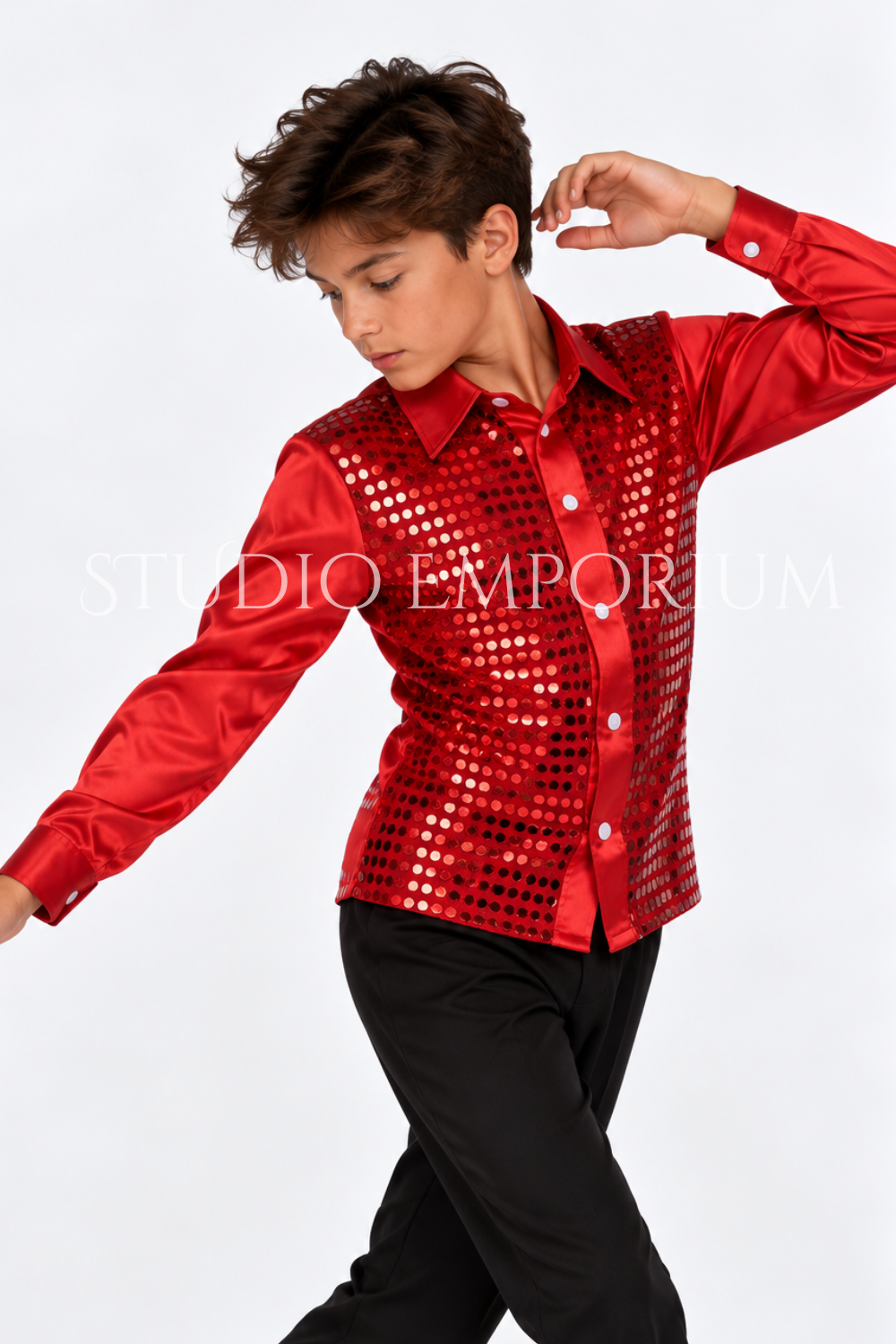 Sequin Collar Shirt