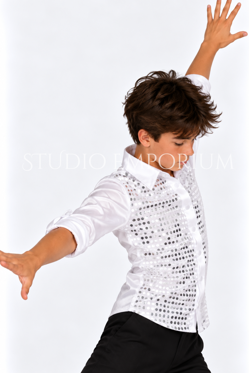 Sequin Collar Shirt