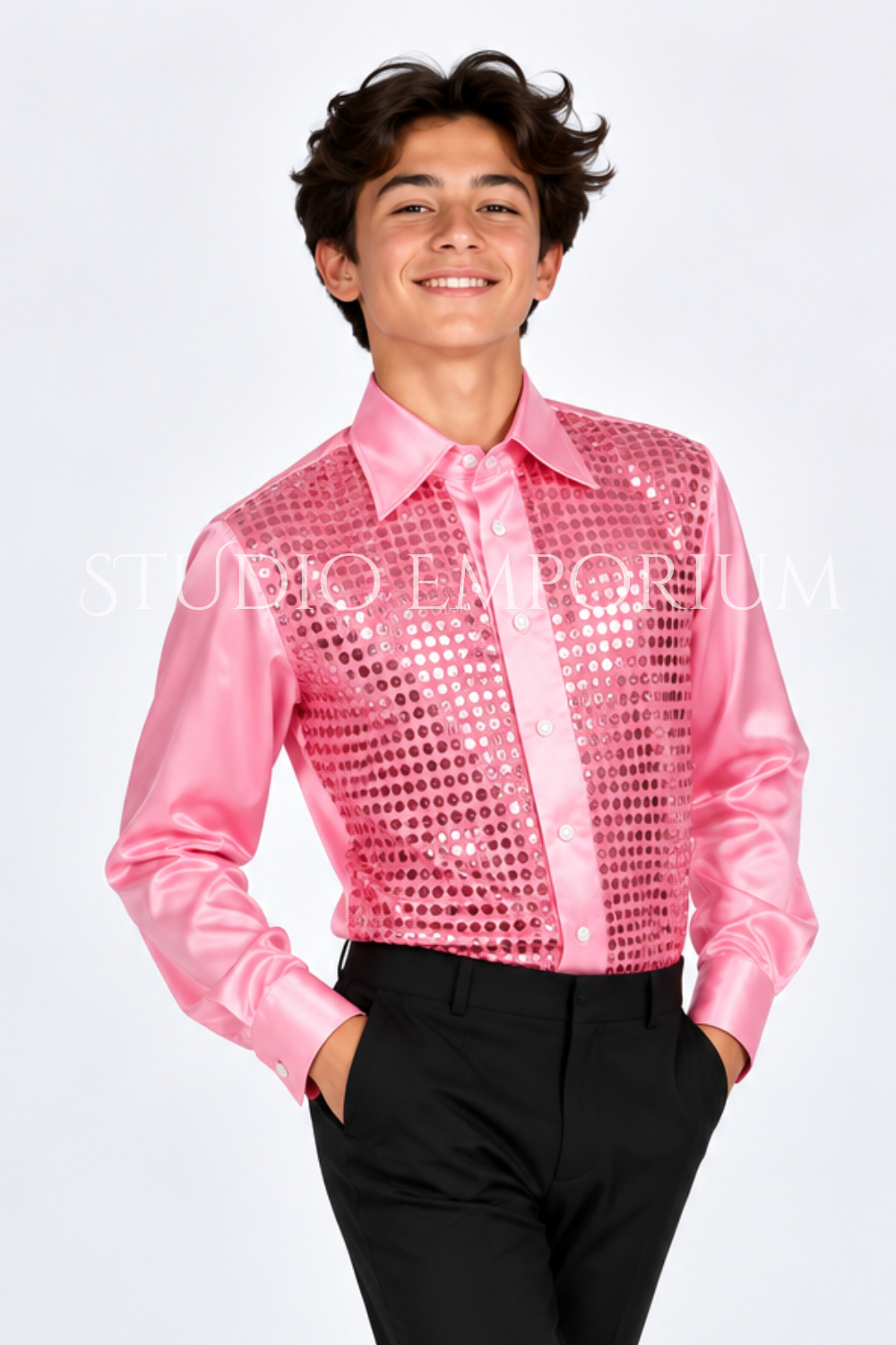 Sequin Collar Shirt