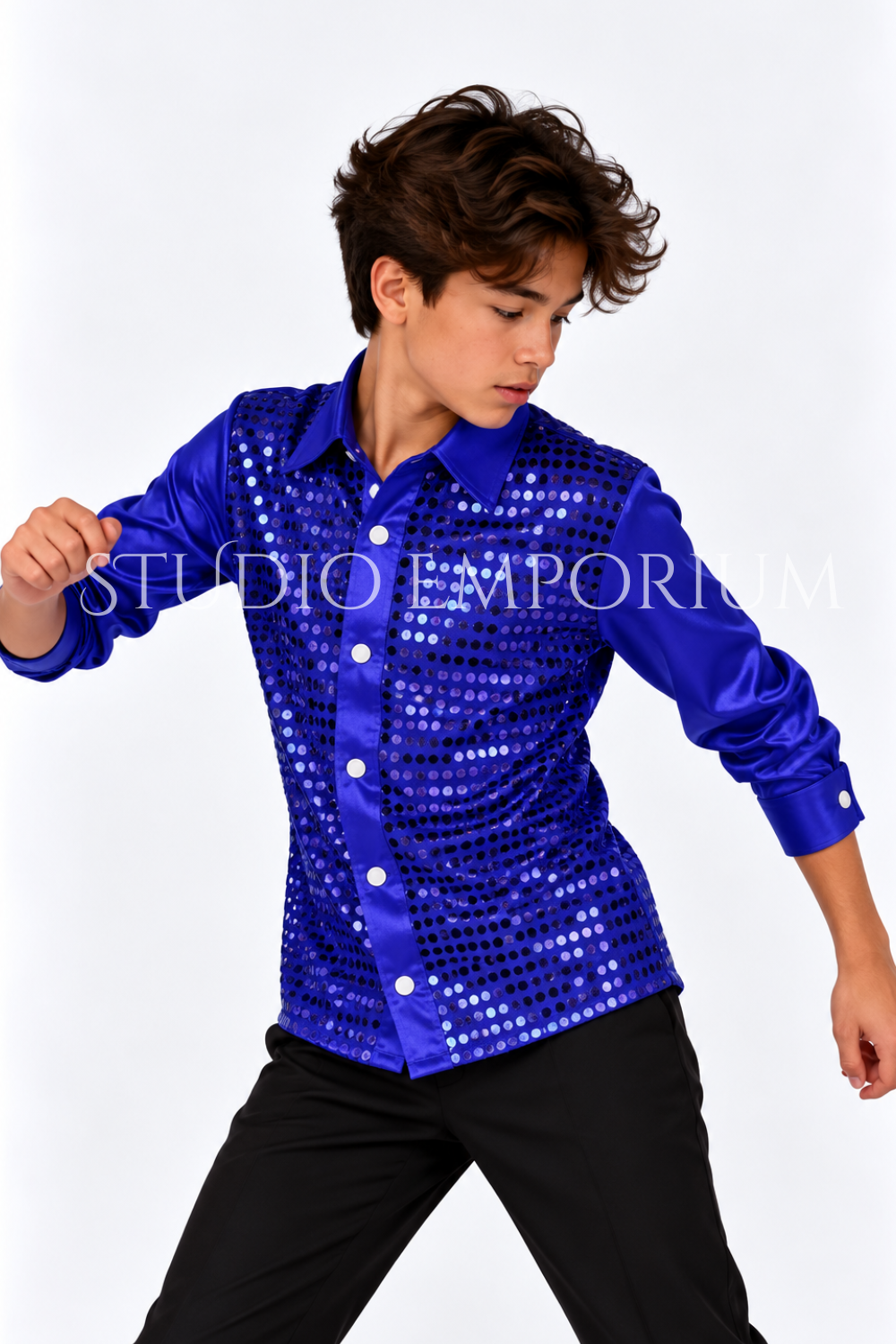 Sequin Collar Shirt