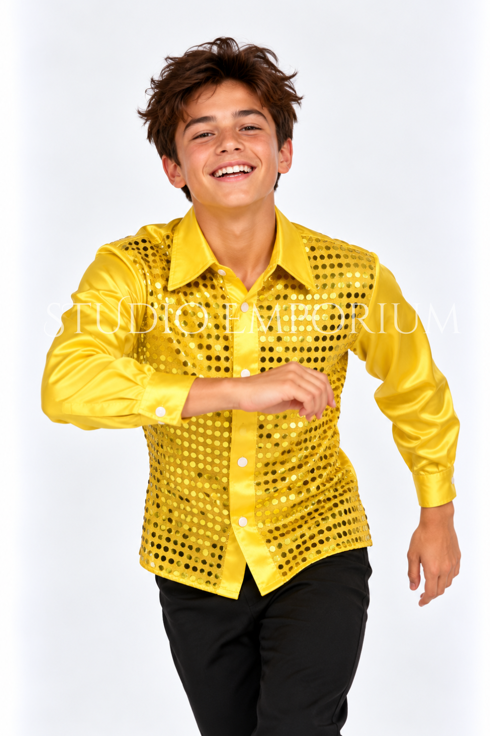 Sequin Collar Shirt
